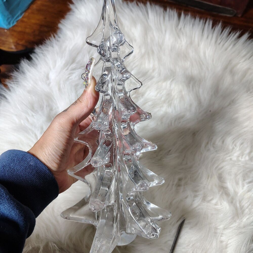 Midwest Imports Clear Glass Vintage Christmas Tree 12" - Picture 2 of 5